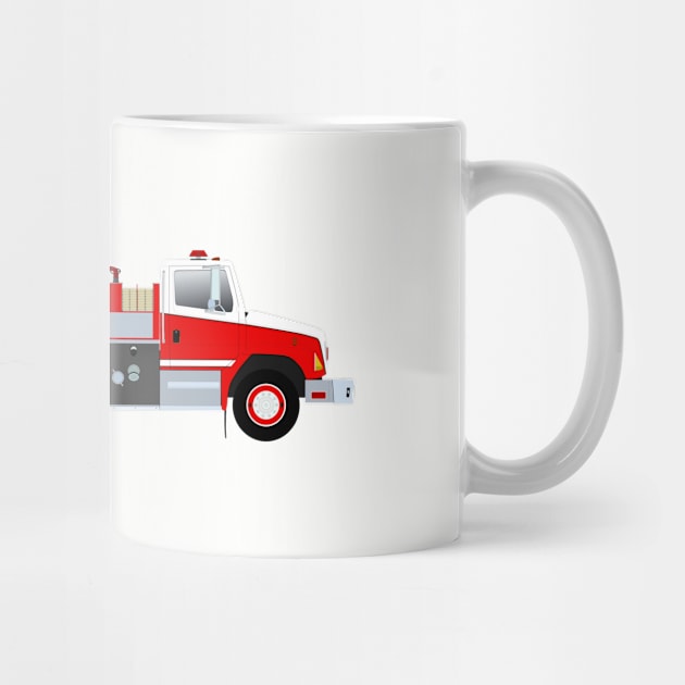 Red Fire Truck Tanker by BassFishin